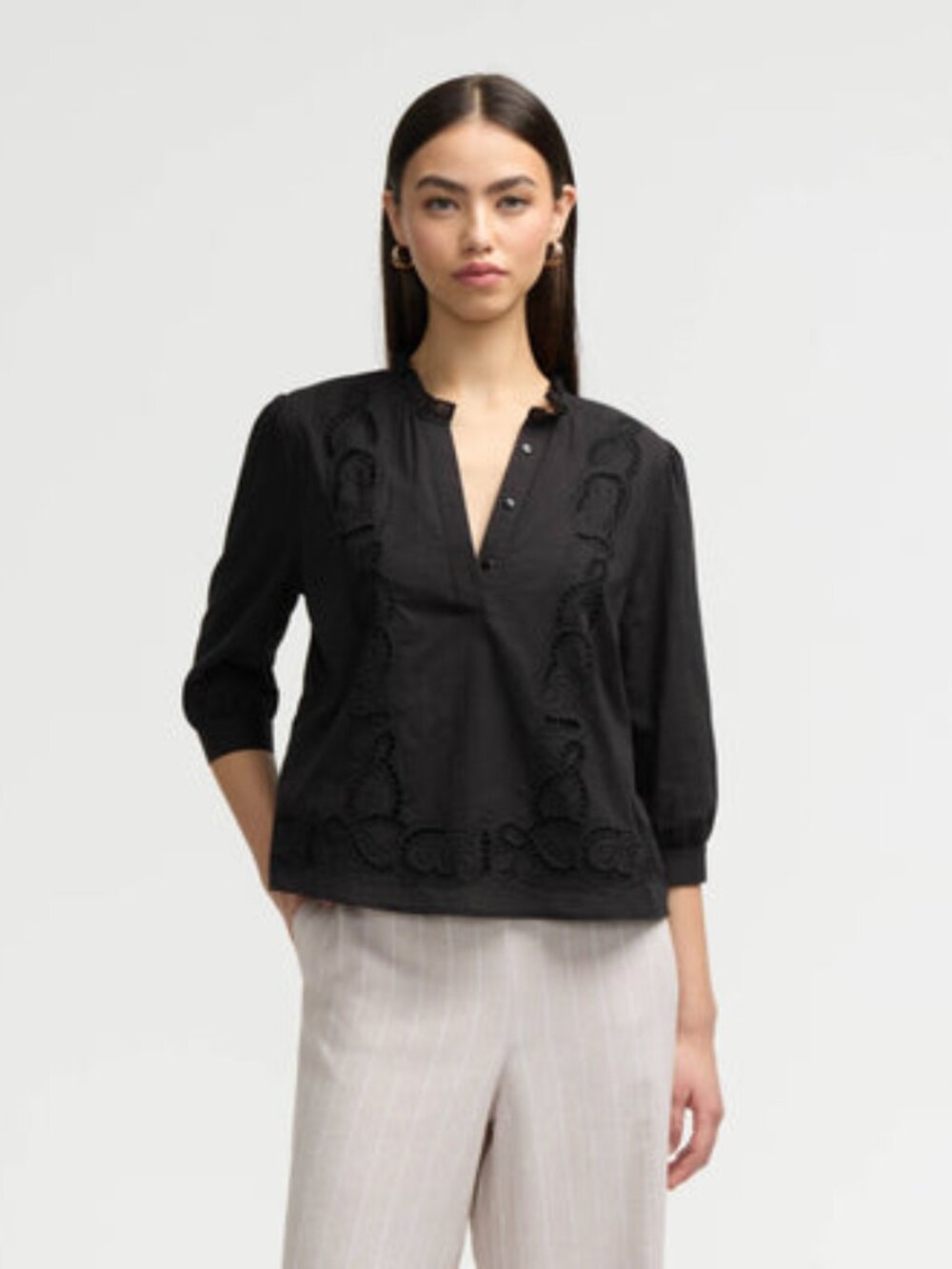 NWT Anthropologie NVLT 100% Cotton Embroidered Blouse, Size S